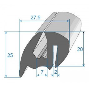 Vedação da janela traseira rígida Peugeot 204/304