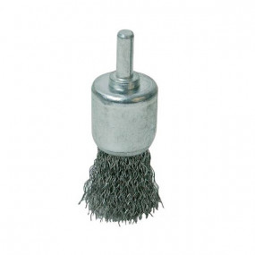 Brosse-pinceau à fils ondulés pour perceuses