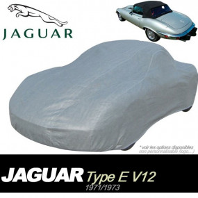 Tailor-made outdoor & indoor car cover for Jaguar Type E V12 (1972-1974) - COVERMIXT®