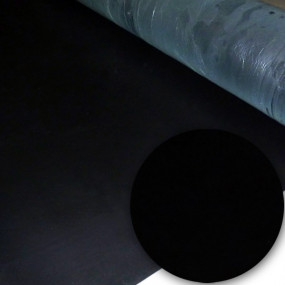 Compact black SBR rubber floor mat - 3mm thick