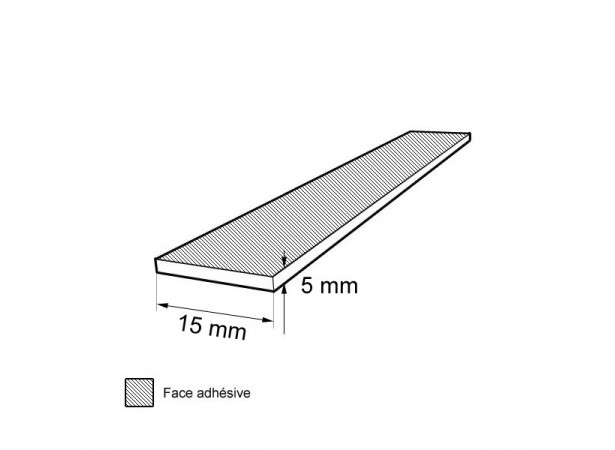 Cellular rubber tape waterproof 5mm x 15mm (26155A)