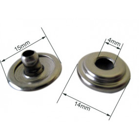 Durable female snap fasteners in nickel-plated brass