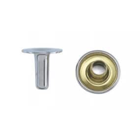 10 tubular rivets Ø10.7mm in nickel-plated brass