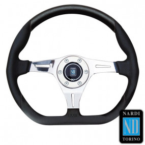 Leather and perforated leather steering wheel Kallista (Nardi)