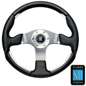Leather and perforated leather steering wheel Metal New Line 75th Anniversary (Nardi)