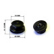 Black Tenax button large female head (16514N)