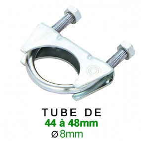 Exhaust clamp for tightening from 44mm-48mm