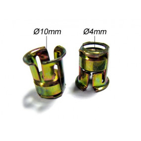 Set of 2 cage nut Ø4mm - Drilling diameter: Ø10mm