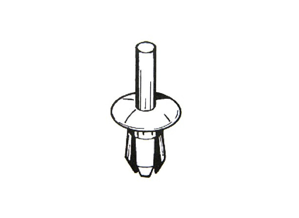 Schwarze Kunststoffniete Ø3mm
