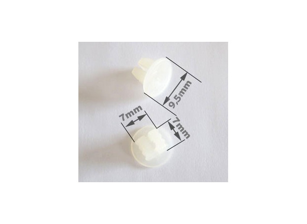 7x7mm plastic nut for sheet metal screws (16600)