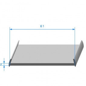 Giunto di finitura a U  - 12 x 12 mm
