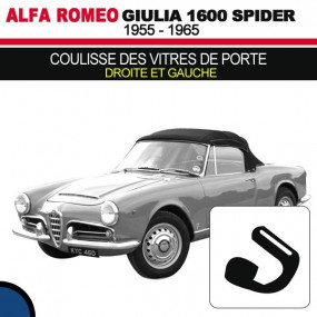 Coulisse des vitres de porte (droite et gauche) cabriolets Alfa Romeo Giulia Spider 1600
