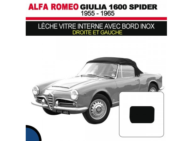 Spryskiwacz szyby wewnętrznej z krawędzią ze stali nierdzewnej (prawa i lewa) Alfa Romeo Giulia Spider 1600 kabriolet