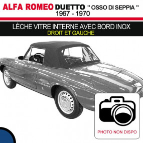 Lèche vitre intérieur avec bord inox (droite et gauche) cabriolets Alfa Romeo Spider Duetto