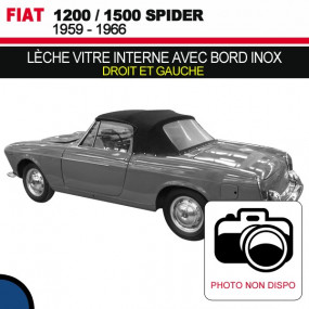 Guarnizione vetri interno con bordo inox (dx e sx) per cabriolet Fiat 1200/1500