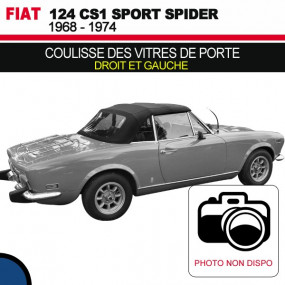 Guide per finestrini (destra e sinistra) per cabriolet Fiat 124 CS1 Spider