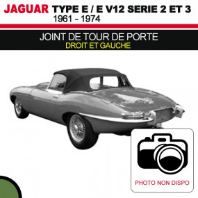 Right and left door turn seal for Jaguar E-Type 2 and 3 Series convertibles