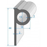 Offset cellular rubber seal