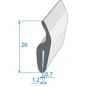 Guarnizione circonferenza cofano - 26 mm