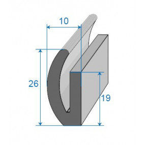 Joint de coffre - 10 x 26 mm
