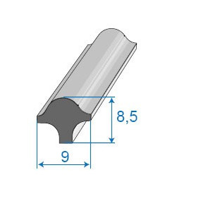 Chave de vedante (selo) 9 mm x 8,5 mm