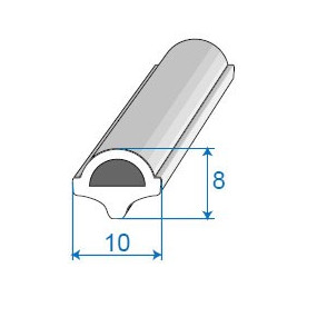 Chave de vedante (selo) do pára-brisa do carro - 10 x 8 mm