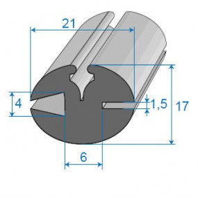Junta (sello) sin llave - 23 x 14,4 mm