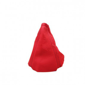 Red leather gearshift gaiter for "Peugeot 205 CTI"