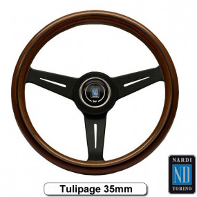 Classic Line 70s mahogany wood steering wheel (Nardi) matt black