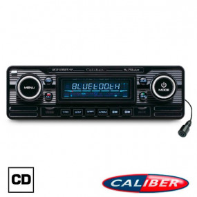 Autoradio Retrolook Caliber (RCD120BT B) 12V schwarz lackiert