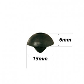 Cappa e fermaporta esterno Ø 15mm - altezza 6 mm