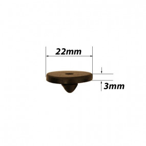 Cappa e fermaporta esterno Ø 22mm & 3mm
