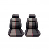 Garnitures siège avant en cuir anthracite et tissu ramier 205 CTI