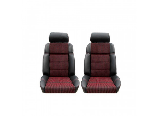 Garnitures siège avant en cuir anthracite et tissu quartet 205 CTI
