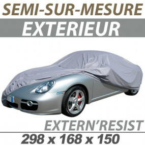 Semi-made-to-measure outdoor car cover in ExternResist (01E) PVC