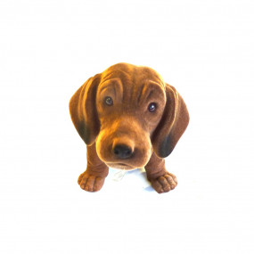 Hond met kantelbare kop "Teckel" 17cm