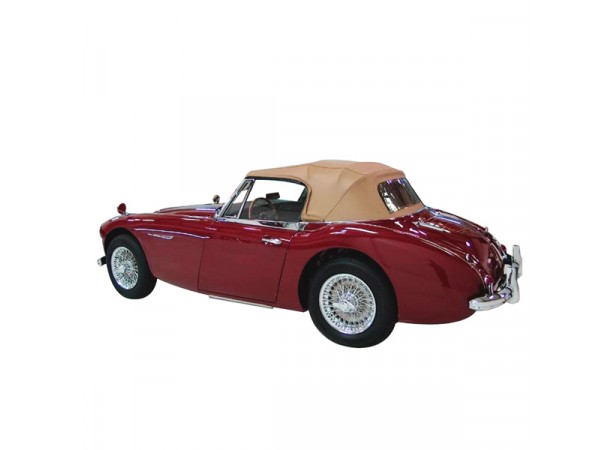 Miękki dach kabriolet Austin Healey 3000 BJ7 w kolorze alpaki z tylną szybą z PVC