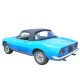 Soft top Fiat Dino Spider convertible in Alpaca Sonnenland SN with PVC rear window
