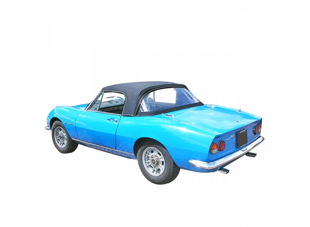 Soft top Fiat Dino Spider convertible in Alpaca Sonnenland SN with PVC rear window