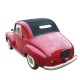 Capote per auto cabrio Simca 6 in vinile su tela di cotone con lunotto in PVC