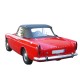 Capote auto Sunbeam Alpine série 5 cabriolet en Alpaga avec lunette arrière en PVC