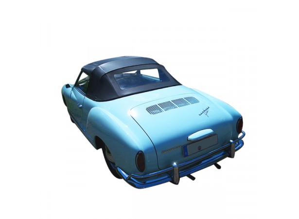 Capote auto Karmann Ghia cabriolet en Vinyle sur toile coton avec lunette arrière en PVC