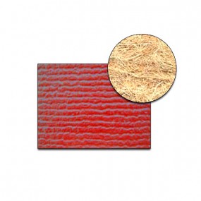 Revêtement Vinyle strié côtelé rouge sur feutre