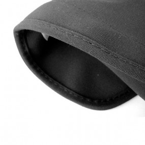 Bordo del cappuccio in alpaca nero o bordeaux da 32 mm