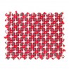 Tissus motif étoiles rouge/gris en 140 cm - Ref: 23914