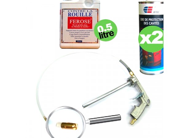kit DINITROL pour le traitement des corps creux pour automobile