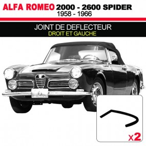 Joint de deflecteur pour les cabriolets Alfa Romeo 2000, 2600 Spider