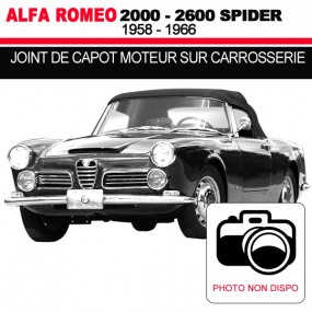 Joint de capot moteur sur carrosserie cabriolets Alfa Romeo 2000, 2600 Spider