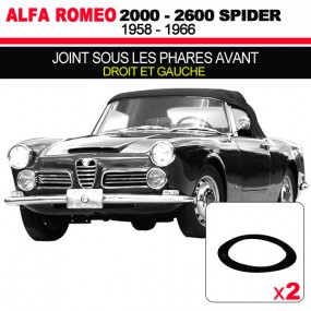 Joint sous les phares avants cabriolets Alfa Romeo 2000, 2600 Spider