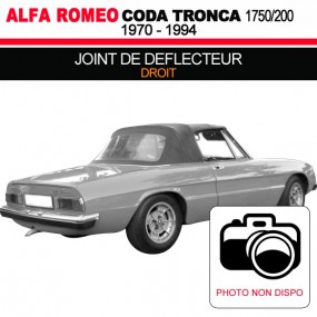 Junta do defletor direito para cabrio Alfa Romeo Série II Coda Tronca